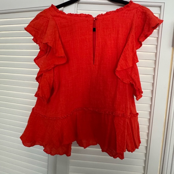 Maeve Vibrant Red Layered Blouse - Picture 2 of 3